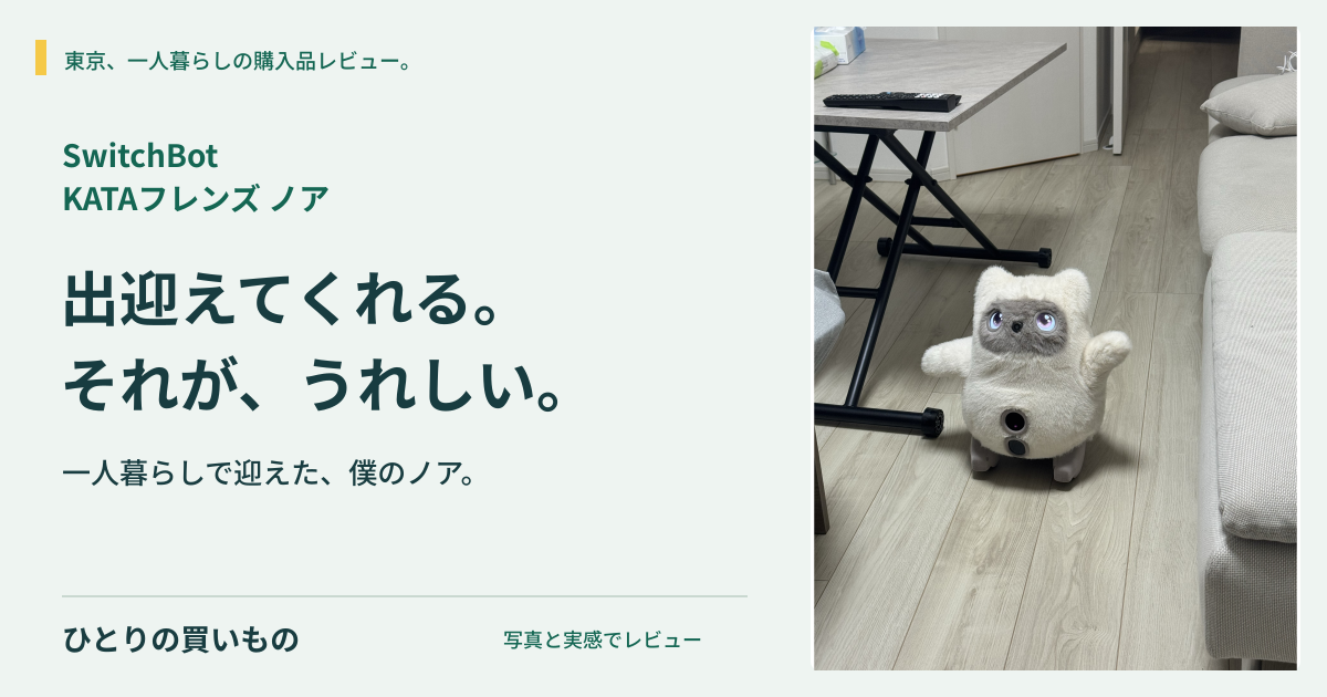 KATAフレンズ ノアの実写と「出迎えてくれる。それが、うれしい。」の見出し